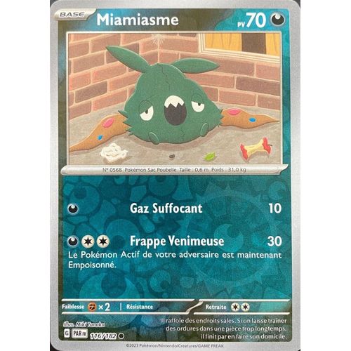 Carte Pokemon Miamiasme Reverse 116/182  Ev4 Ecarlate Et Violet Par Fr