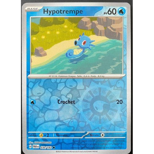 Carte Pokemon Hypotrempe Reverse 030/182  Ev4 Ecarlate Et Violet Par Fr