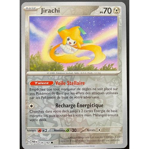 Carte Pokemon Jirachi Reverse 126/182  Ev4 Ecarlate Et Violet Par Fr