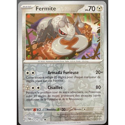 Carte Pokemon Fermite Reverse 129/182  Ev4 Ecarlate Et Violet Par Fr