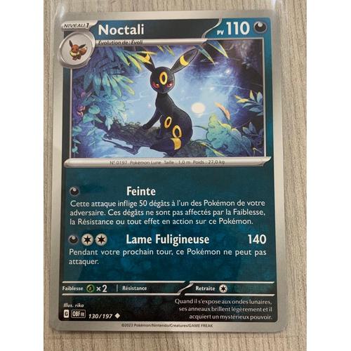 Carte Pokémon Noctali-130/197-Flammes Obsidiennes