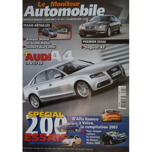 Le Moniteur Automobile N°1411 - Audi A4 2.0 & 2.7 Tdi - Renault Modus 1.5 Dci 85 & Grand Modus 1.5 Dci 105 - Skoda Fabia Combi