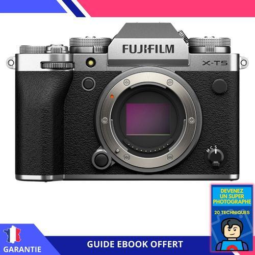 Fujifilm X-T5 Silver Boitier Nu + Ebook ""Devenez Un Super Photographe"" - Appareil hybride Fujifilm