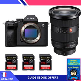 Sony Alpha 7 IV + FE 24-70mm f/2.8 GM II + 3 SanDisk 128GB Extreme PRO UHS-II SDXC 300 MB/s + Ebook ""Devenez Un Super Photographe"" - Appareil Photo Sony