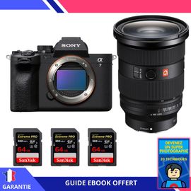 Sony Alpha 7 IV + FE 24-70mm f/2.8 GM II + 3 SanDisk 64GB Extreme PRO UHS-II SDXC 300 MB/s + Ebook ""Devenez Un Super Photographe"" - Appareil Photo Sony