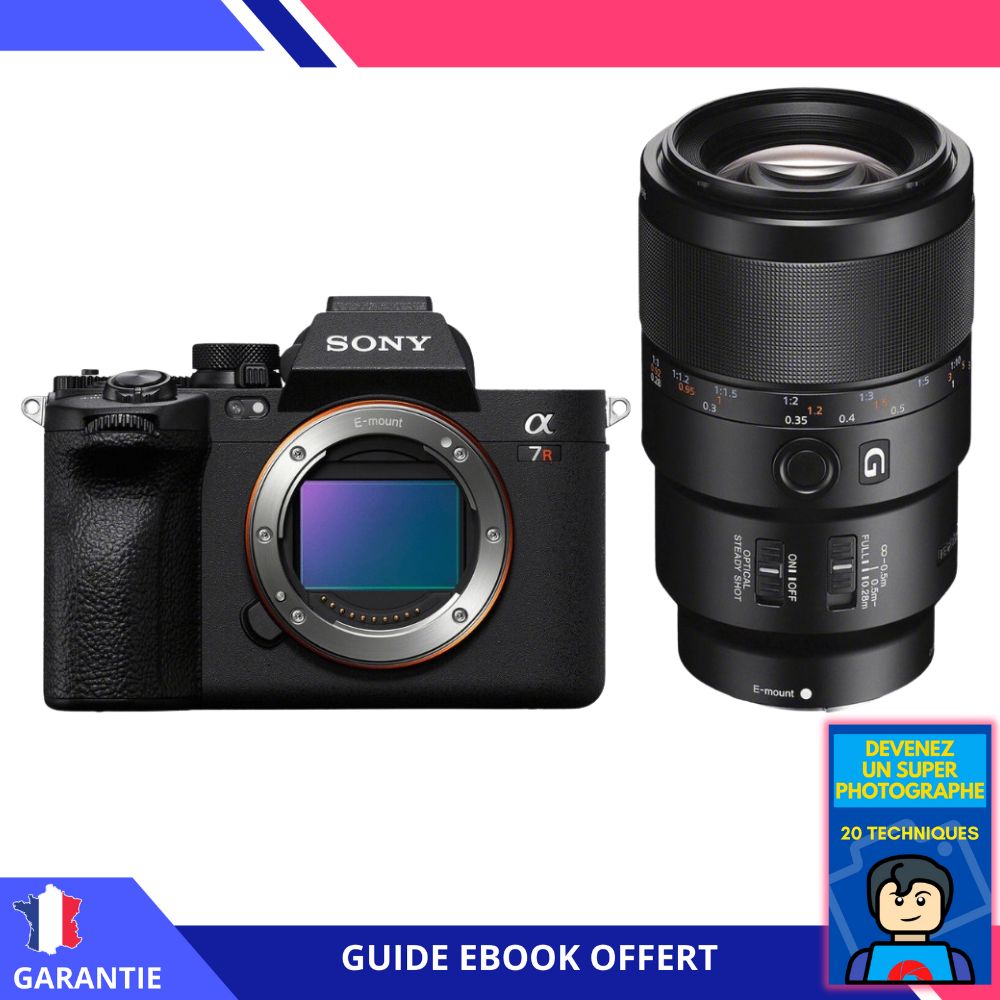 Sony A7R V + FE 90mm f/2.8 Macro G OSS + Ebook ""Devenez Un Super Photographe"" - Appareil Photo Sony