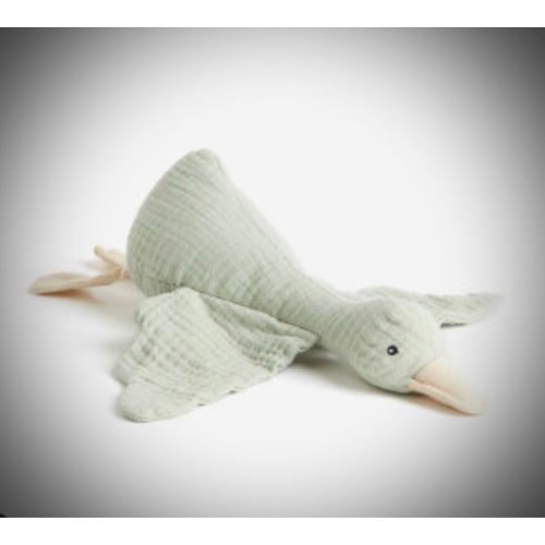 Doudou Oiseau H&m Coton  Vert Beige Peluche Bébé Jouet Soft Toy Baby Bird New Born