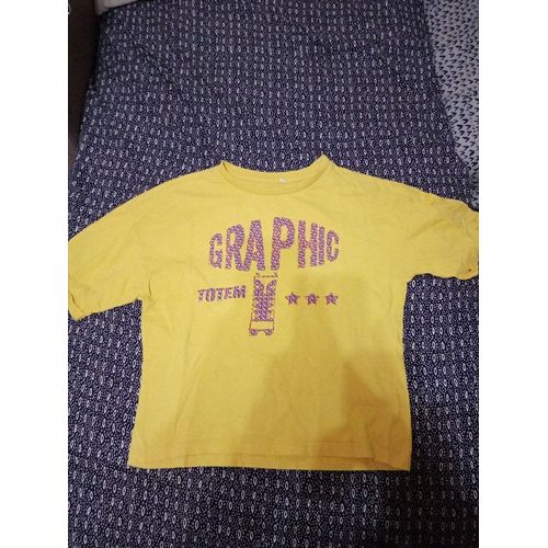 T Shirt Mc Jaune Fille 10 Ans Orchestra Très Bon État
