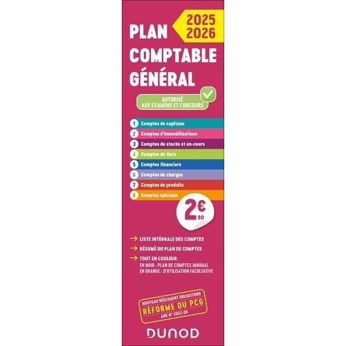 Plan Comptable Général - Liste Intégrale Des Comptes