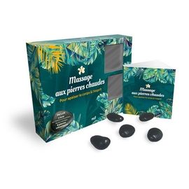 Massage Aux Pierres Chaudes, Pour Apaiser Le Corps Et L'esprit - Avec 8 Pierres Volcaniques Et 1 Livre