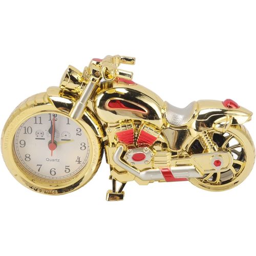 KAL-Réveil De Moto, Ingénieux Modèle De Moto De Simulation Vintage, Horloge Téléphonique Vintage Horloge Créatif En Forme De Moto Rétro Réveil Garçons Cadeau Pour Enfants(Pf168C-Or Bicolore)