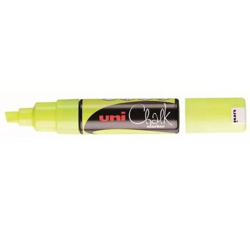 Marqueur Craie Pte Biseautée Large Chalk Marker Pwe8k 8mm Jaune Fluo