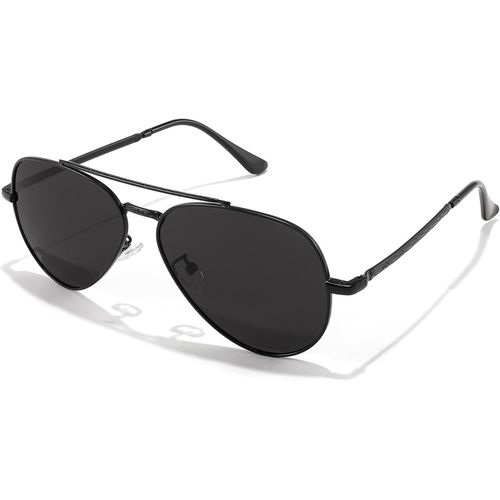Retro Lunettes de soleil années 70 Polarisé Hommes Femmes Lunettes de Soleil Vintage Classiques avec Cadre en Métal UV400 Protection B9113