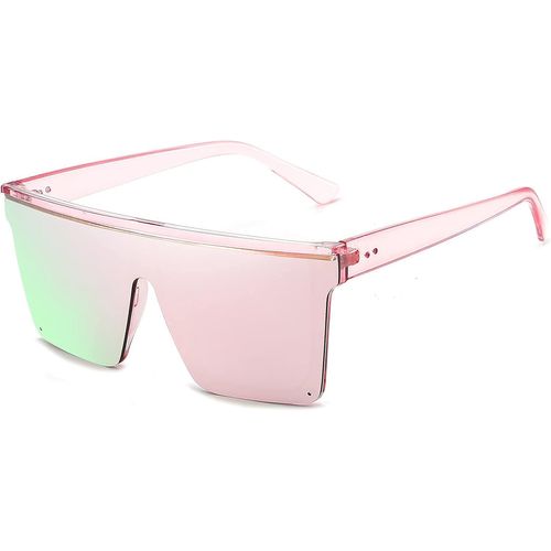 Lunettes De Soleil Rétro À Coins Pour Femmes Hommes Grande Mode Flat Top Big Frame Shades