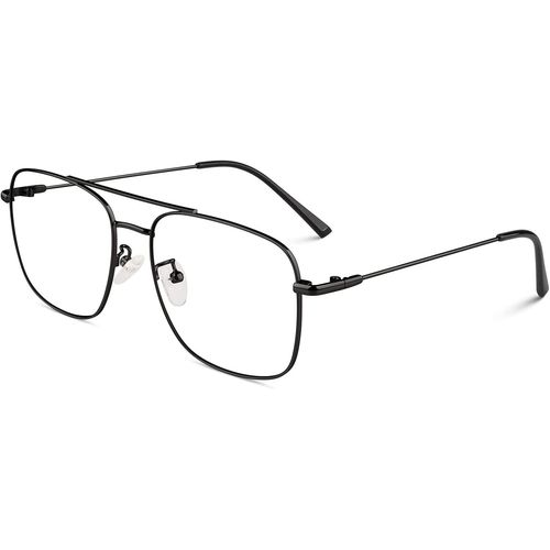Lunettes De Vue Femme Et Homme Rétro Pilote Style Mode Métal Monture Fausse Lunettes Uv400