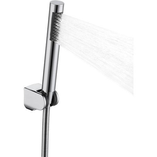 CHECARZHN--NO1-Pommeau De Douche Douchette Pommeau De Douche Pommeau De Douche En Acier Inoxydable Avec Support De Pommeau De Douche Et Flexible De Douche Poli, Lp150-Ps