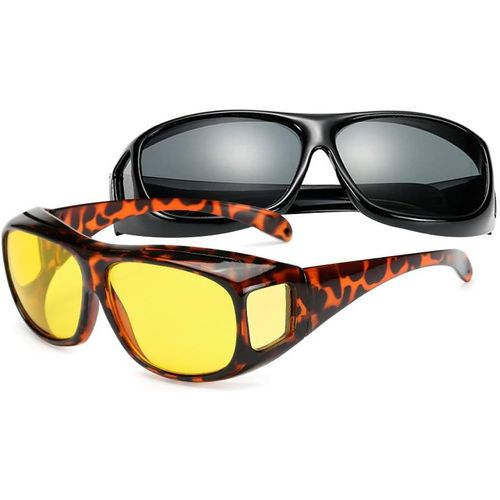 Lunettes De Soleil De Mode Pour Hommes Et Femmes - Lunettes De Vue Uv400 Lunettes De Vision Nocturne Pour Cyclisme Et Conduite