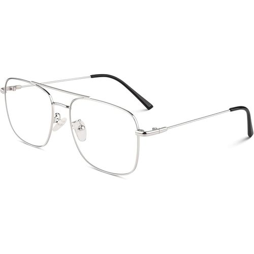 Lunettes De Vue Femme Et Homme Rétro Pilote Style Mode Métal Monture Fausse Lunettes Uv400