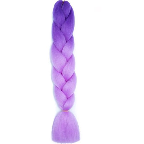 Extensions De Tresses Synthétiques Jumbo Box Braids De 61 Cm Pour Enfants, Tresses À Faire Soi-Même, Roses, Violettes Et Jaunes