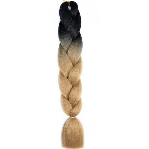 Extensions De Tresses Synthétiques Jumbo Box Braids De 61 Cm Pour Enfants, Tresses À Faire Soi-Même, Roses, Violettes Et Jaunes