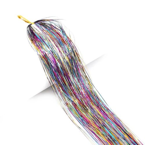 Kit De Guirlandes Avec Outils Pour Cheveux De Fée, Guirlandes Résistantes À La Chaleur, Scintillantes Et Brillantes, Extensions De Cheveux Colorées