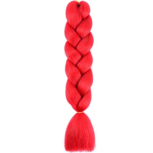 Extensions De Tresses Synthétiques Jumbo Box Braids De 61 Cm Pour Enfants, Tresses À Faire Soi-Même, Roses, Violettes Et Jaunes