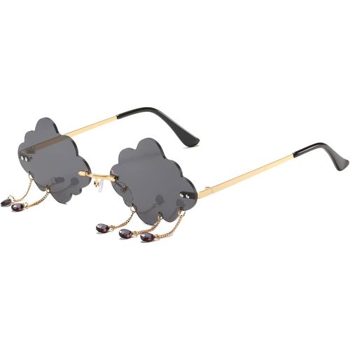 Lunettes De Soleil Vintage En Métal Sans Monture Pour Femme Et Homme
