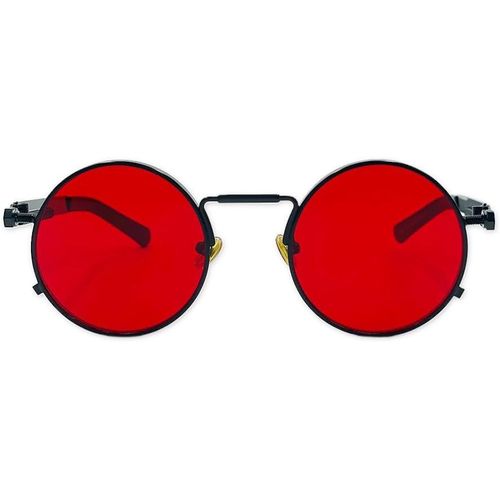 Circulaire Brassé Hommes Métaux Cercle Lunettes De Soleil Femmes Hommes Lunettes De Soleil Protection Uv400