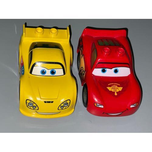 Lego Duplo Lot 2 Voitures Disney Cars Flash Mcqueen Et Jeff Gorvette (Ex 6133) Véhicules Automobiles Jeu Construction (2012)