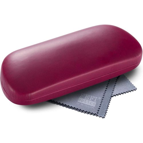 Étui À Lunettes Rigide Softtouch - Couleur Satinée, Rouge Bordeaux, Taille Unique 