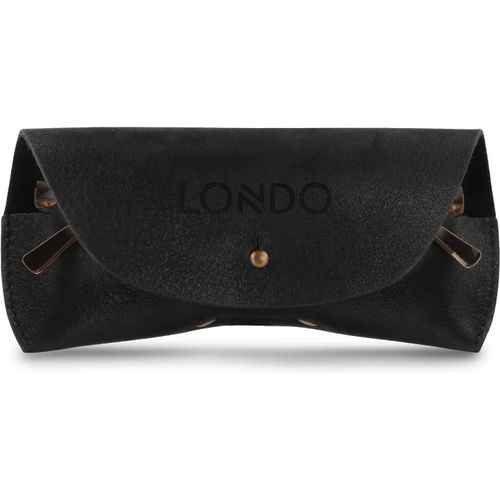 Genuine Leather Eyeglass Case With Button Closure