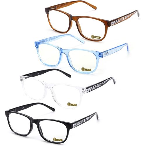 Lunettes De Lecture Pour Hommes Femmes - Anti Lumière Bleue Lunette Loupe Mode Lunettes De Vue Légères Ordinateur Élégant Durable Optique Presbyte Réduction De La Fatigue Oculaire,4pack