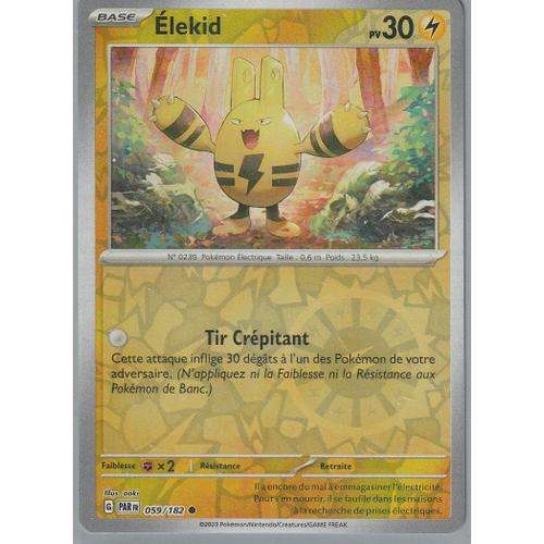 Carte Pokémon Elekid 059/182 Reverse Ev4 Faille Paradoxe