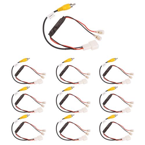 10 Pièces 4 Broches Voiture Caméra De Recul Câblage Faisceau Câble Prise Vue Arrière Parking Inverse Connecteur Câble Adaptateur Pour