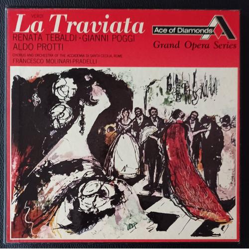 Verdi : La Traviata (Box + 3 Lp + Booklet) Grand Opera Series - Renata Tebaldi / Gianni Poggi / Aldo Protti .. Conducted Francesco Molinari-Pradelli (Orchestra Of The Accademia Di Santa Cecilia, Rome)