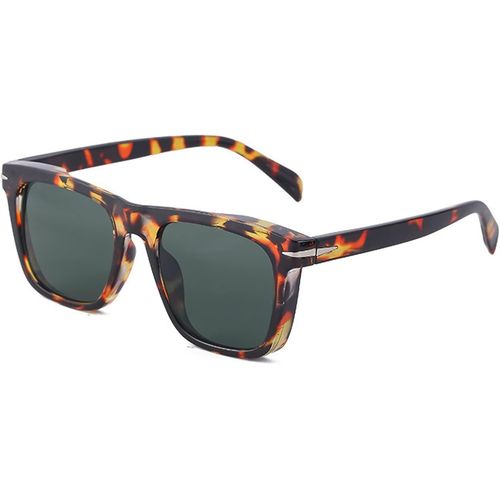 Lunettes de soleil rectangulaires vintage pour hommes Tinted Lens Retro Tintes Sports conduisant des lunettes de golf de pêche à la pêche à cyclisme