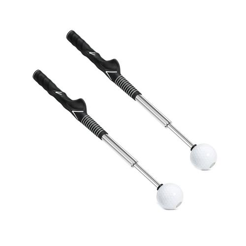 2 Pièces Golf Swing Trainer Aid - Aide À L'entraînement Au Swing De Golf Pour La Flexibilité, Le Tempo Et La Force Bâton D'échauffement De Golf