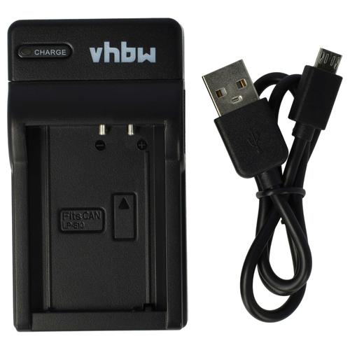 vhbw Chargeur caméscope/batterie, avec témoin de charge compatible avec Canon EOS Rebel T100, Kiss X70, Kiss X50, Kiss X80, Kiss X90