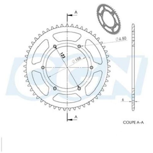 Couronne Transmission Teknix Pour Derbi 50 Senda Sm Drd Evo 53 Dts Pas 420 Neuf