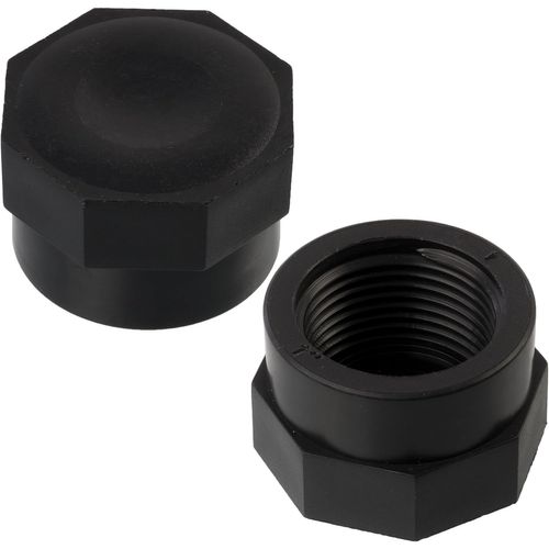 Lot de 5 Bouchons femelles 1"" à visser pour tuyau d'arrosage système goutte à goutte - pression max 10 bars - en polyéthylène - raccord circuit capuchon irrigation