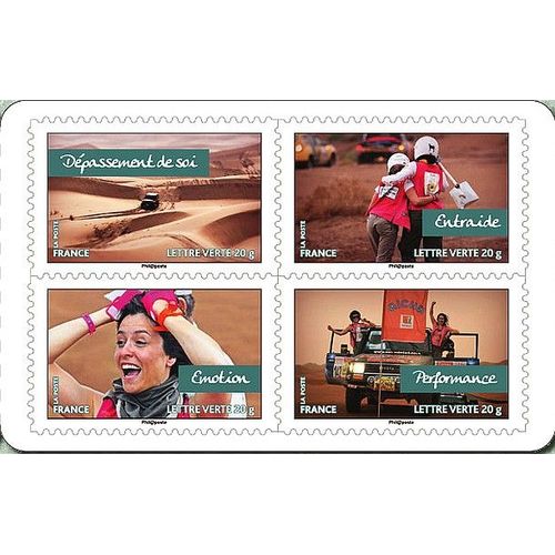 France 2013, «Valeurs De Femmes , Femmes De Valeurs» , Très Beau Mini-Bloc Timbres Neufs** Luxe 803 Dépassement De Soi, 814 Entraide, 815 Émotion Et 816 Performance, Validité Permanente.