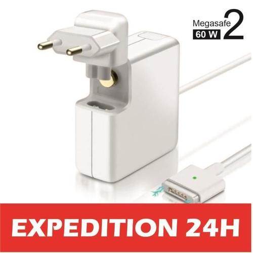 Megasafe 2 60W Compatible avec Le Chargeur Macbook Pro 60W, Magnétique T-Tip Adaptateur d'alimentation Compatible with Mac Book Air