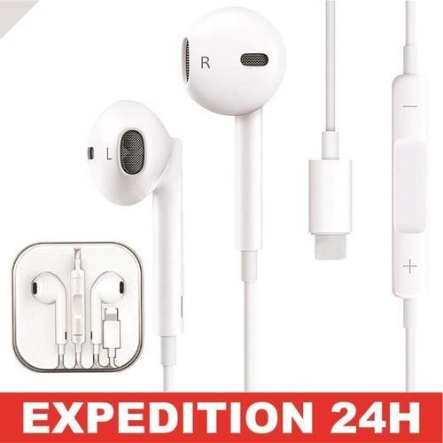 Ecouteurs filaires,Intra-Auriculaires, antibruit stéréo HiFi avec Micro et contrôle du Volume intégrés, Compatible avec iPhone 11/11