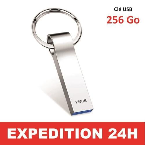 Clé USB 256 Go USB 3.0 Imperméable Cle USB 256 Go Mémoire Stick pour Tablette PC Argent