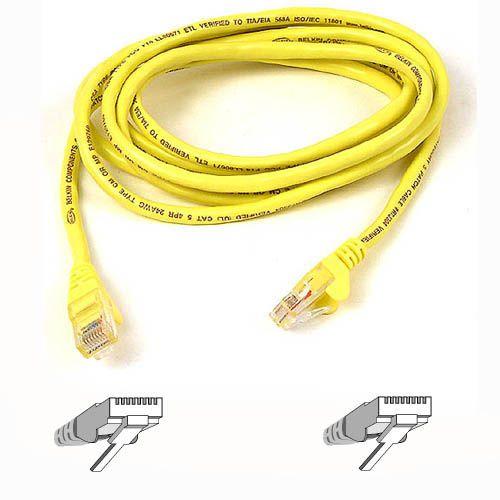 Belkin High Performance - Cordon de raccordement - RJ-45 (M) pour RJ-45 (M) - 5 m - UTP - CAT 6 - moulé, sans crochet - jaune - pour Omniview SMB 1x16, SMB 1x8; OmniView SMB CAT5 KVM Switch