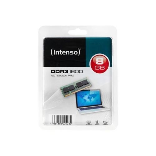 Intenso Notebook Pro DDR3 8 Go SO DIMM 204 broches 1600 MHz - PC3-12800 CL11 1.5 V mémoire sans tampon non ECC
