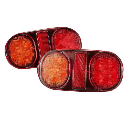 2 Pièces Séries 24v Voiture Camion Feu Arrière Remorque Frein Arrière Arrêt Clignotant Indicateur Lampe Led Caravane Tracteur Rv Camping-Car Camion Van