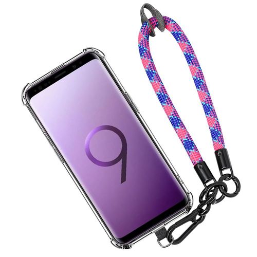 Coque Pour Samsung Galaxy S9 - Transparent Antichoc Anti-Rayures Avec Dragonne Amovible Multicolore - Booling