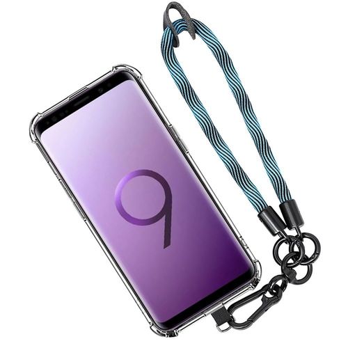 Coque Bracelet Pour Samsung Galaxy S9, Protection Antichoc Renforcée Avec Bracelet Détachable Bleu - Booling