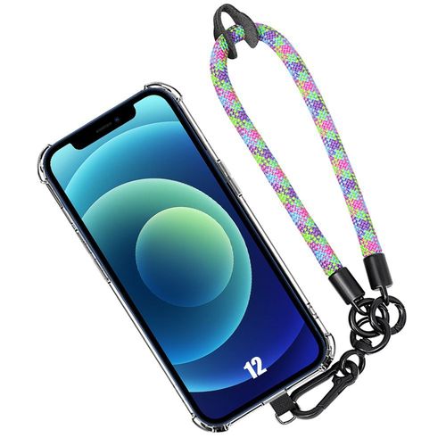 Coque Pour Iphone 12, Protection Antichoc Anti-Rayures Avec Bracelet Robuste Multicolore - Booling